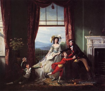 ジョン・シングルトン・コプリー Painting - スティルウェル家の植民地時代のニューイングランドの肖像画 ジョン・シングルトン・コプリー